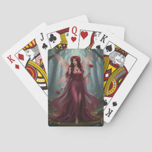 Prachtige januari Granaat Fairy Pokerkaarten