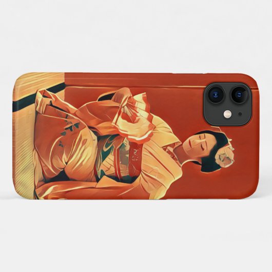 Prachtige Japanse Geisha in Kimono Red Case-Mate iPhone Case (Achterkant (horizontaal))