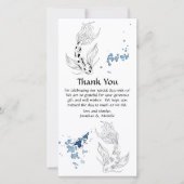 Prachtige Japanse Koi Fish Swimming Weddenschap Bedankkaart (Voorkant)