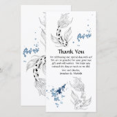 Prachtige Japanse Koi Fish Swimming Weddenschap Bedankkaart (Voorkant / Achterkant)
