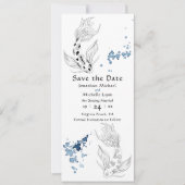 Prachtige Japanse Koi Fish Swimming Weddenschap Save The Date (Voorkant)