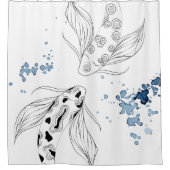 Prachtige Japanse Koi-viszwemmen Douchegordijn (Voorkant)