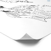 Prachtige Japanse Koi-viszwemmen Poster (Hoek)