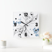 Prachtige Japanse Koi-viszwemmen Vierkante Klok (Huis)