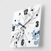 Prachtige Japanse Koi-viszwemmen Vierkante Klok (Hoek)