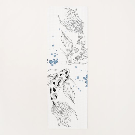 Prachtige Japanse Koi-viszwemmen Yogamat (Voorkant)