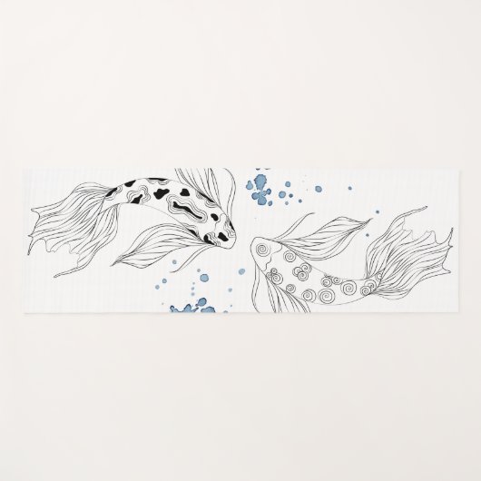 Prachtige Japanse Koi-viszwemmen Yogamat (Voorkant (horizontaal))