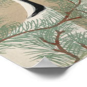 Prachtige Japanse kraan  ontwerpkunst Poster (Hoek)