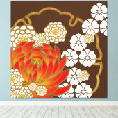 Prachtige japanse kunst canvas afdruk (Insitu (Houten vloer))