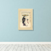 Prachtige Japanse kunst, geisha-schilderijen Canvas Afdruk (Insitu (Houten vloer))