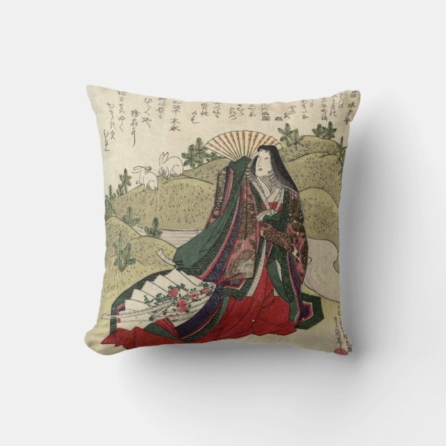 Prachtige Japanse  kunstwerkkussen Kussen (Voorkant)