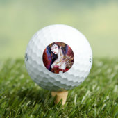 Prachtige Japanse meisjes Gothic Fantasy Triptych Golfballen (Insitu Shirt)