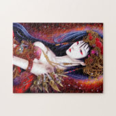 Prachtige Japanse meisjes Gothic Fantasy Triptych Legpuzzel (Horizontaal)