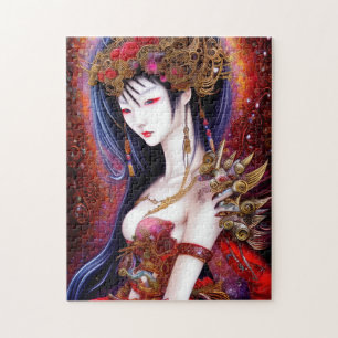 Prachtige Japanse meisjes Gothic Fantasy Triptych Legpuzzel