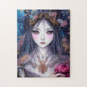 Prachtige Japanse meisjes Gothic Fantasy Triptych Legpuzzel (Verticaal)