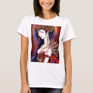 Prachtige Japanse meisjes Gothic Fantasy Triptych T-shirt