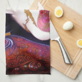 Prachtige Japanse meisjes Gothic Fantasy Triptych Theedoek (Quarter Fold)