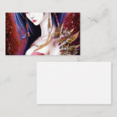 Prachtige Japanse meisjes Gothic Fantasy Triptych Visitekaartje (Voorkant / Achterkant)