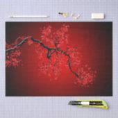 Prachtige Japanse Rode Kerry Blossom Branch Tissuepapier (Craft)