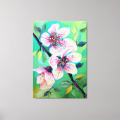 Prachtige Japanse Sakura Cherry Tree Flowers Canvas Afdruk (Voorkant)
