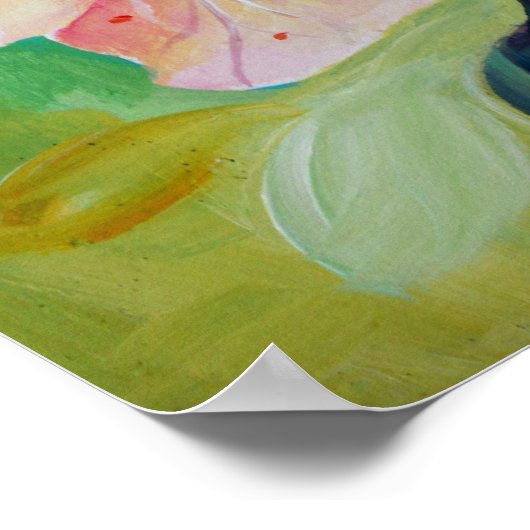 Prachtige Japanse Sakura Cherry Tree Flowers Poster (Hoek)