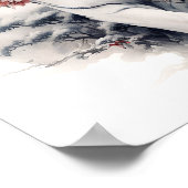 Prachtige Japanse stijl kunst witte tijger print (Hoek)