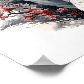 Prachtige Japanse stijl kunst witte tijger print (Hoek)