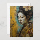 Prachtige Japanse Vrouw Collage Briefkaart (Voorkant / Achterkant)