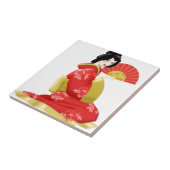 Prachtige Japanse vrouw Tegeltje (Zijkant)