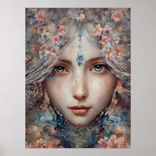 Prachtige Jasmine Bloemenmeisje Poster (Voorkant)