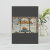 Prachtige Jerusalem-koepel van het Rock Design Kaart (Staand voorkant)