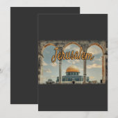 Prachtige Jerusalem-koepel van het Rock Design Kaart (Voorkant / Achterkant)