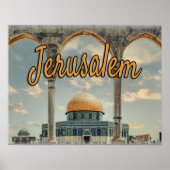 Prachtige Jerusalem-koepel van het Rock Design Poster (Voorkant)