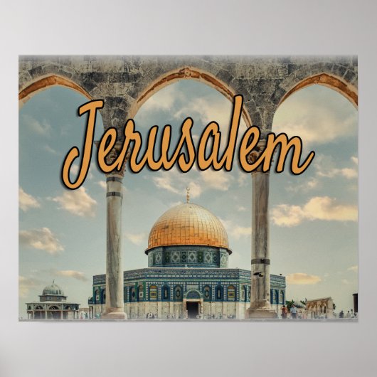Prachtige Jerusalem-koepel van het Rock Design Poster (Voorkant)