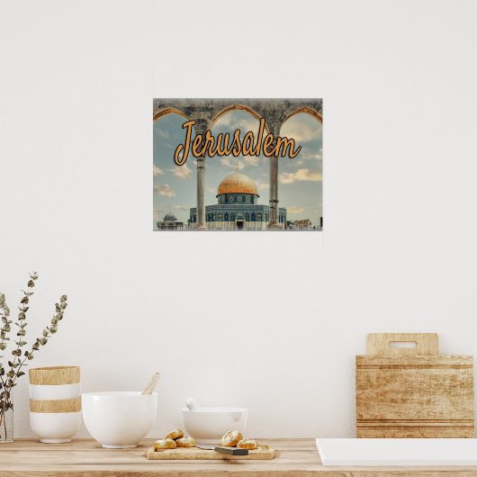 Prachtige Jerusalem-koepel van het Rock Design Poster (Keuken)