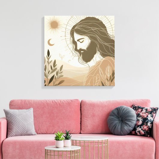 Prachtige Jesus Canvas Muurkunst (Insitu (Woonkamer))