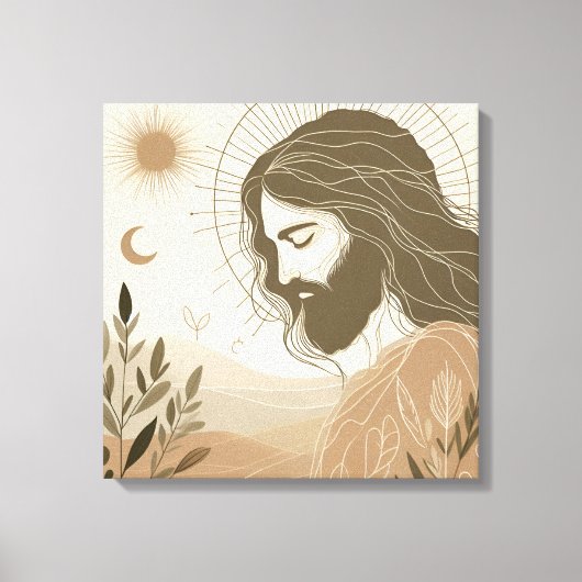 Prachtige Jesus Canvas Muurkunst Afdruk (Voorkant)