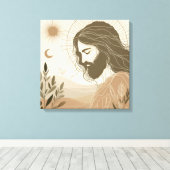 Prachtige Jesus Canvas Muurkunst Afdruk (Insitu (Houten vloer))