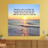 PRACHTIGE JOHANNES 3:16 ZONSOPGANG CANVAS PRINT (Insitu (Woonkamer))