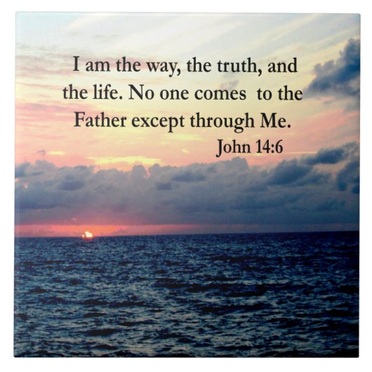 PRACHTIGE JOHN 14:6 FOTOONTWERP TEGELTJE (Voorkant)