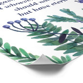 Prachtige John 3:16 Inspirerend Christelijke Flora Poster (Hoek)
