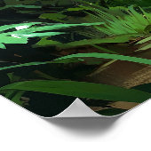 Prachtige jonge olifant onder regen in Oerwoud Poster (Hoek)