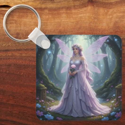 Prachtige June Pearl Fairy Sleutelhanger (Voorkant)