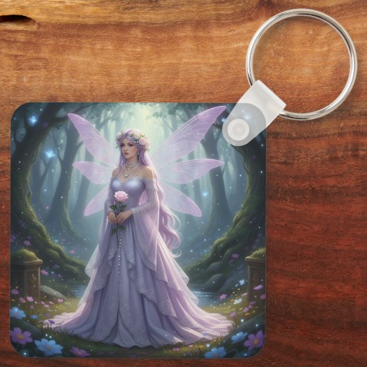 Prachtige June Pearl Fairy Sleutelhanger (Achterkant)