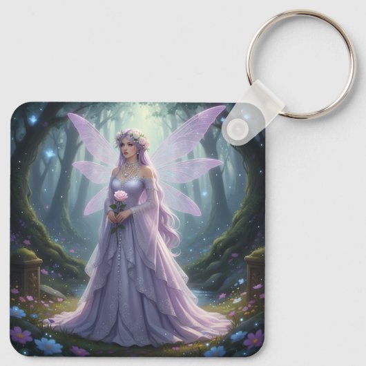 Prachtige June Pearl Fairy Sleutelhanger (Achterkant)