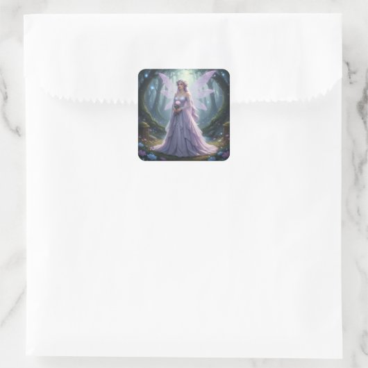 Prachtige June Pearl Fairy Vierkante Sticker (Tas)