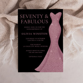 Prachtige jurk elegante vrouw 70ste verjaardag kaart