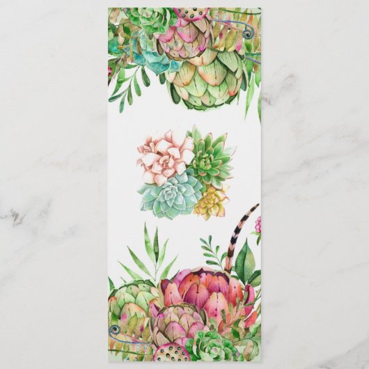 Prachtige Kaart van het Menu van het Sluiten van h (Achterkant)