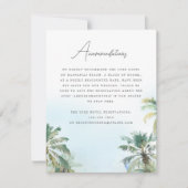 Prachtige Kaart voor Tropische Beach Wedding Enclo (Voorkant)