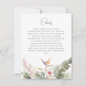 Prachtige Kaart voor tropische botanische bruiloft (Voorkant)